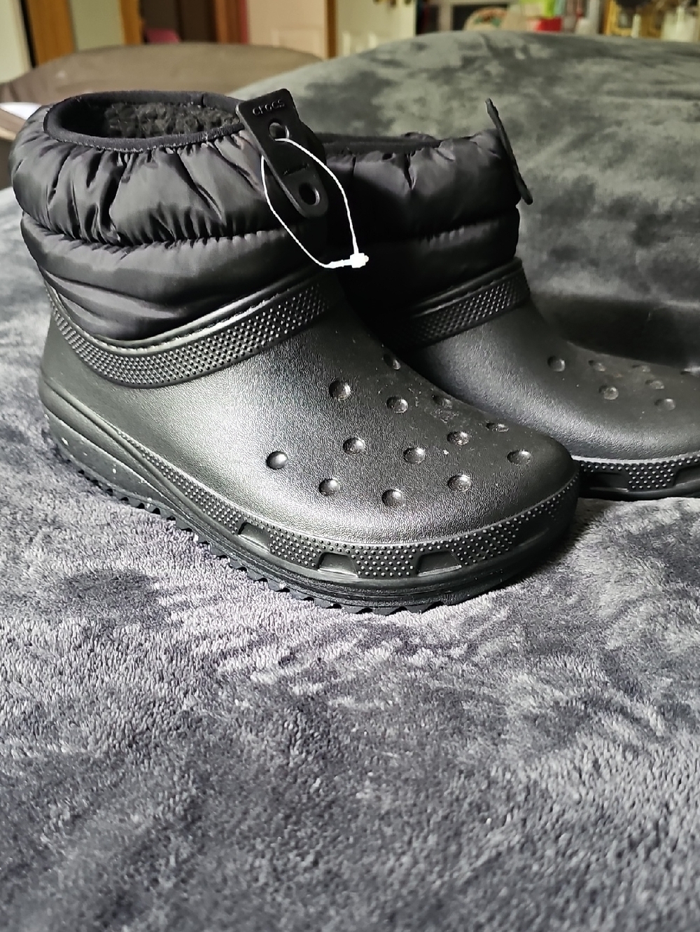 CROCS Black Insulated Puffer Clog Boot